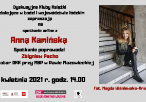 plakat informujący o spotkaniu Anną Kamińską